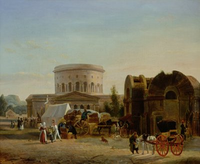Die Barriere bei La Villette von Bernard Edouard Swebach